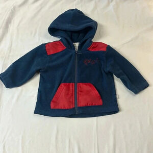 Roots - Fleece zipped hooded jacket.  Size M